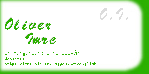 oliver imre business card